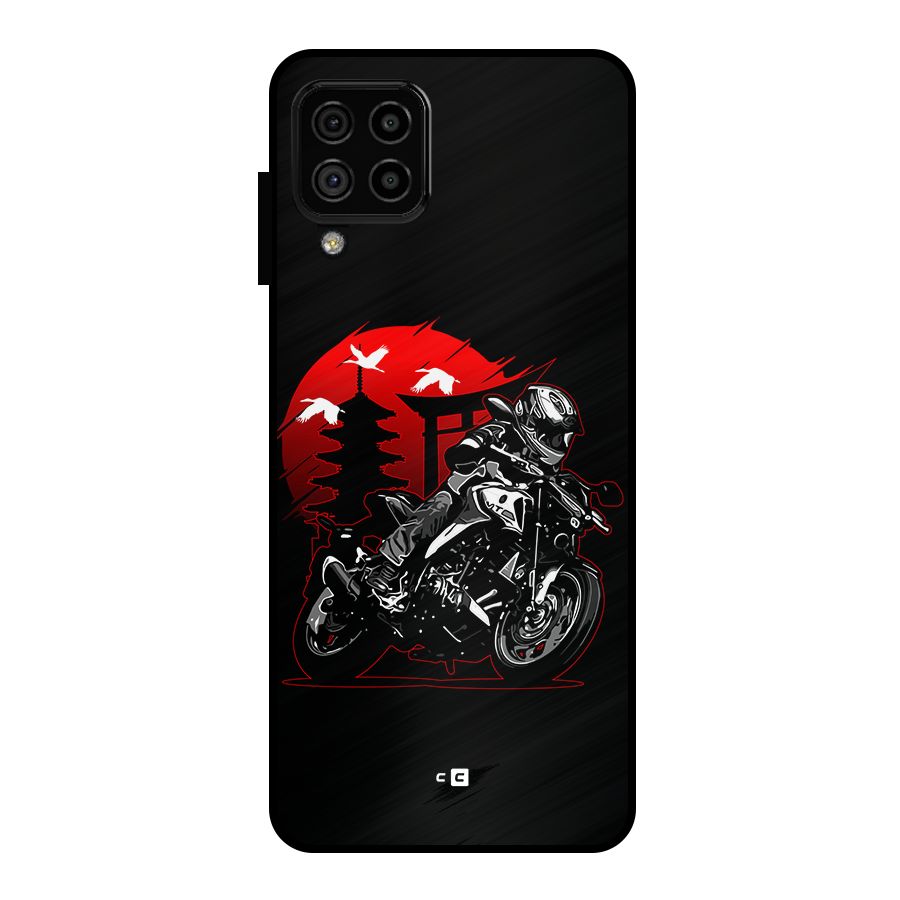 Moto Lean Metal Back Case for Galaxy A22 4G