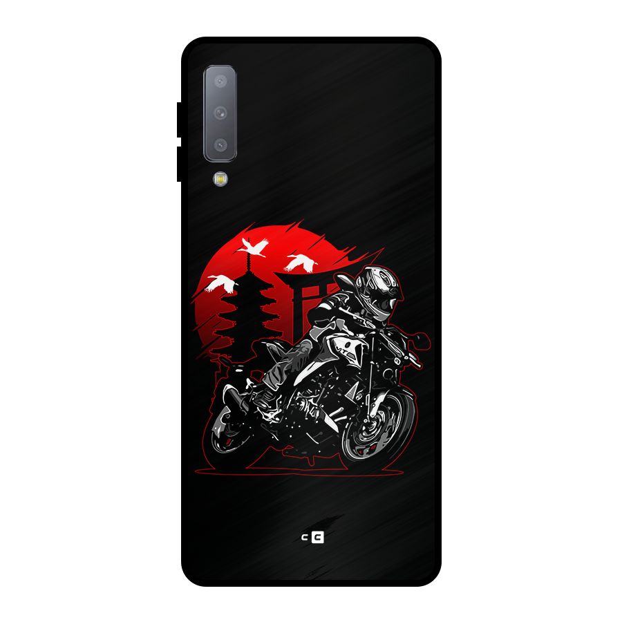 Moto Lean Metal Back Case for Galaxy A7 (2018)