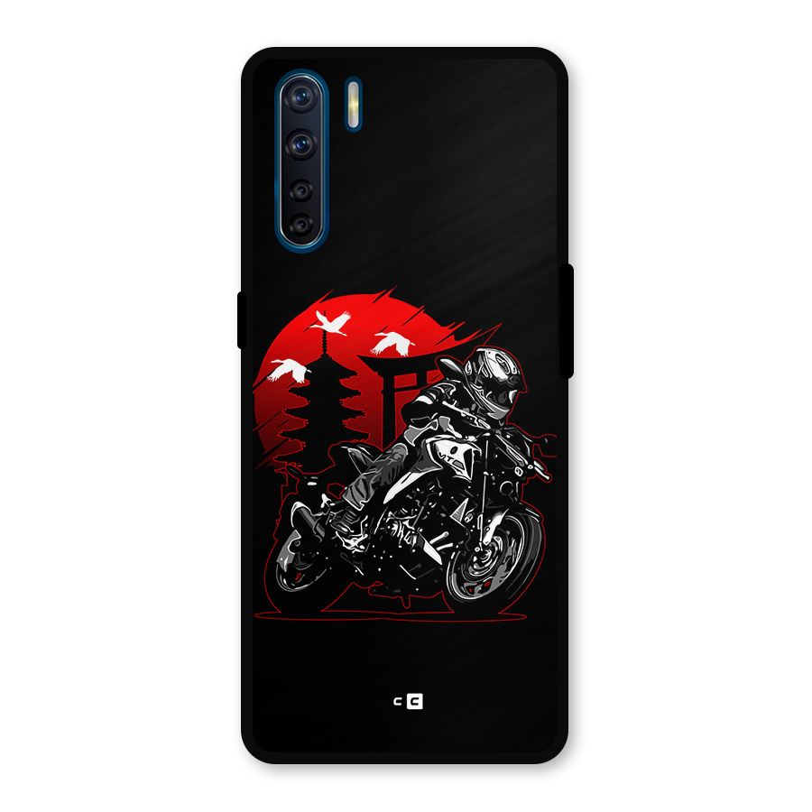 Moto Lean Metal Back Case for Oppo F15