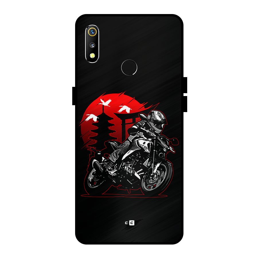 Moto Lean Metal Back Case for Realme 3i