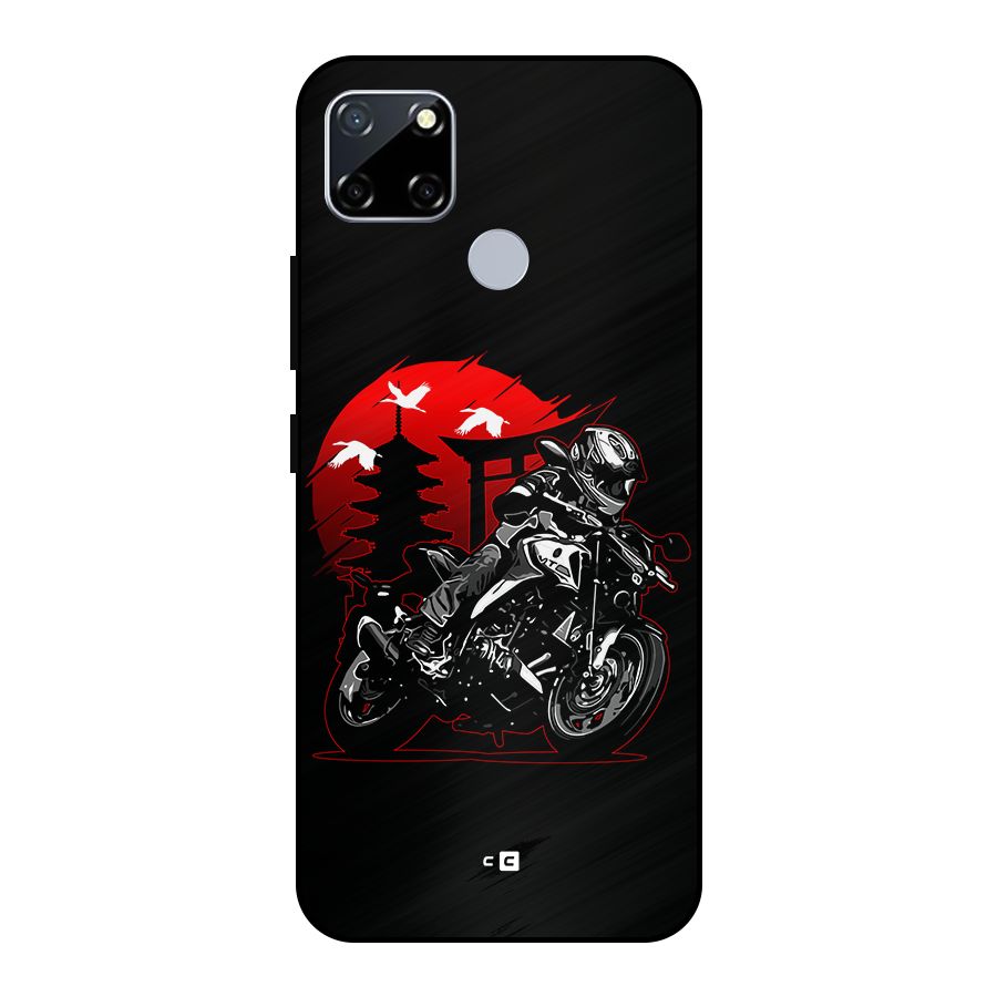Moto Lean Metal Back Case for Realme Narzo 30A