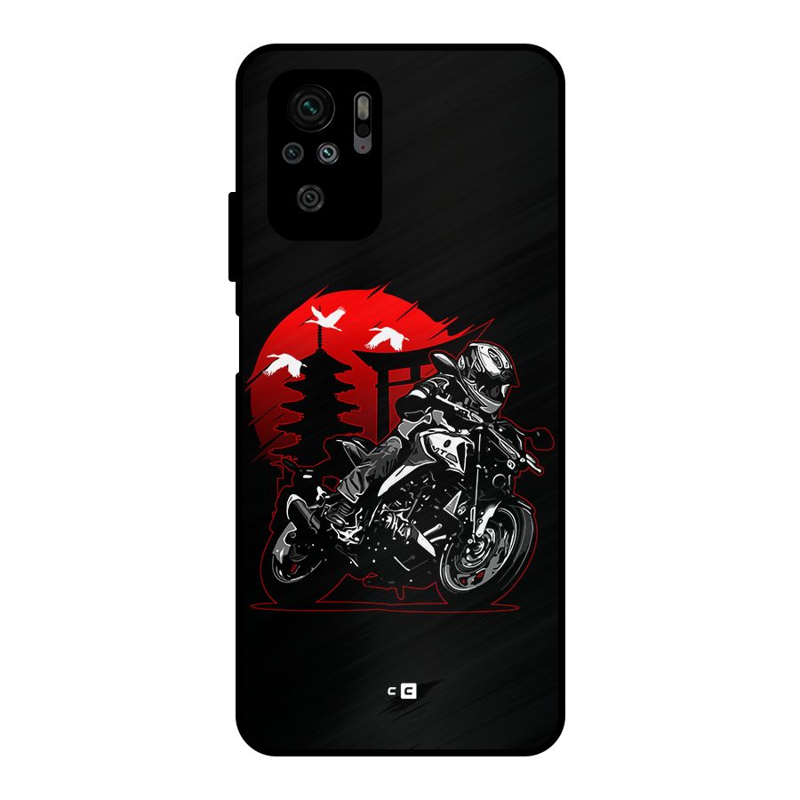 Moto Lean Metal Back Case for Redmi Note 10S
