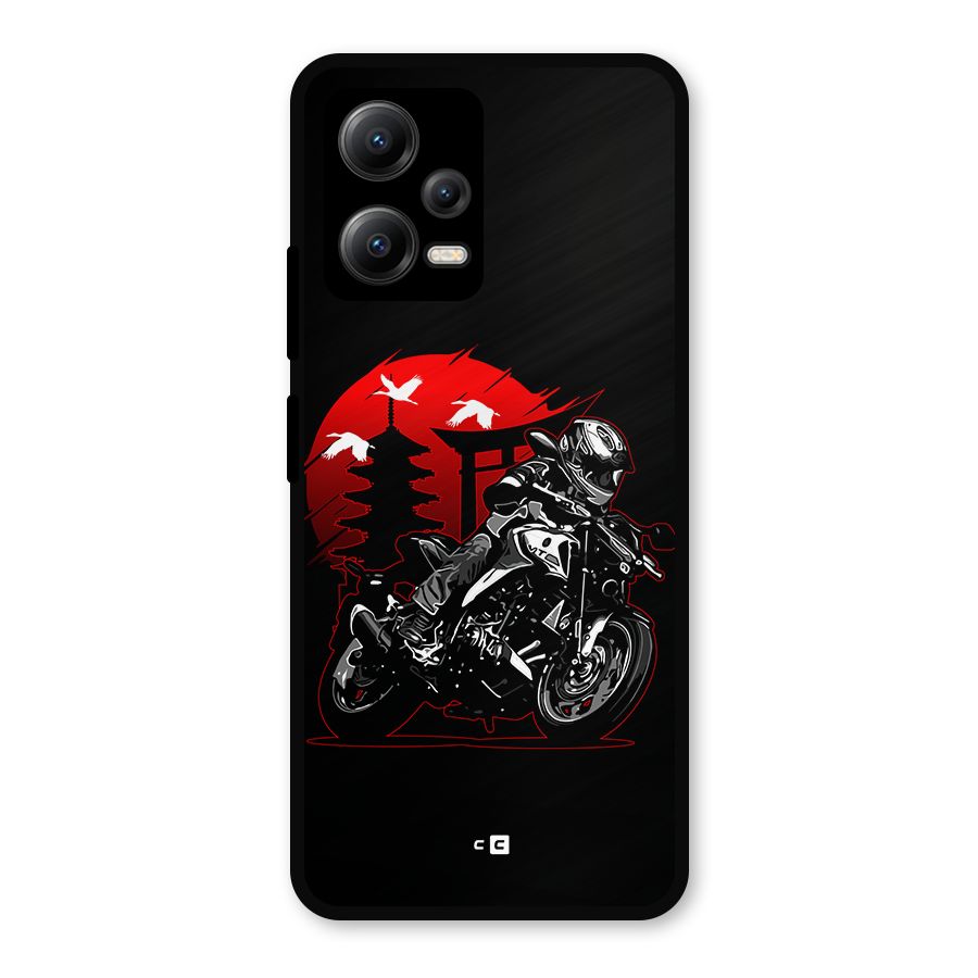 Moto Lean Metal Back Case for Redmi Note 12 5G