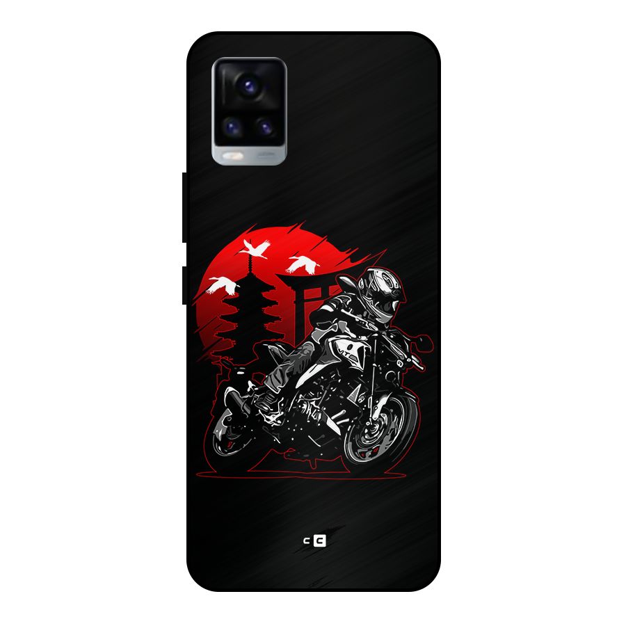 Moto Lean Metal Back Case for Vivo V20 2021
