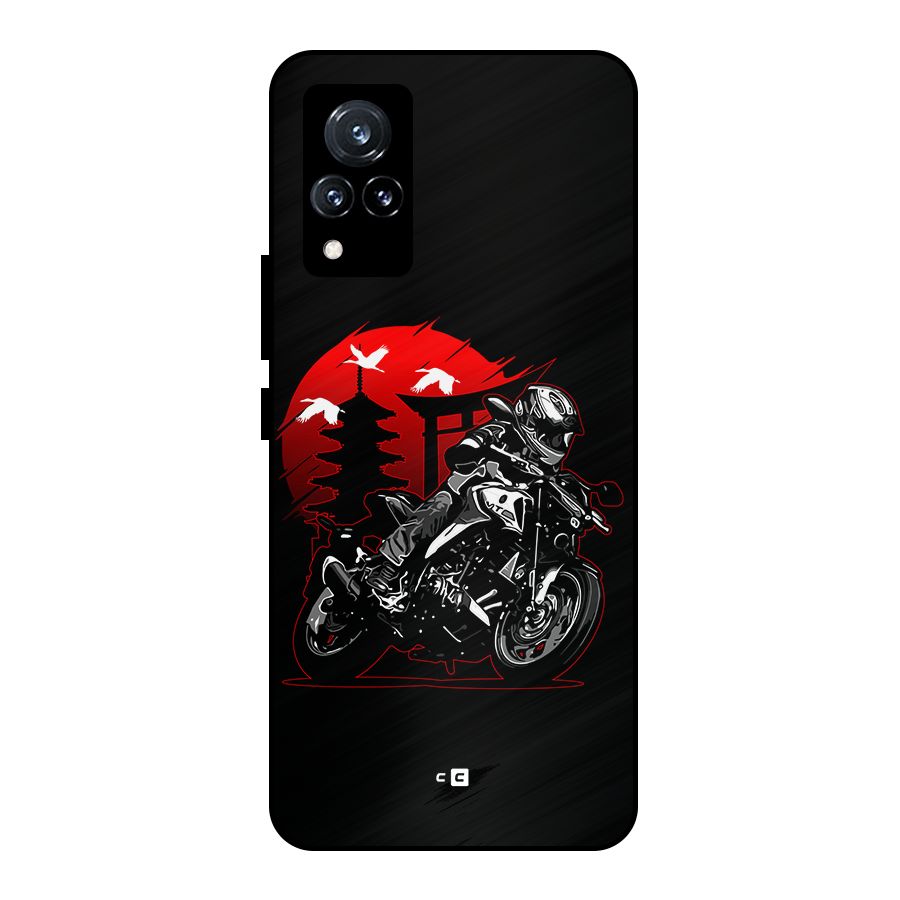 Moto Lean Metal Back Case for Vivo V21 5G