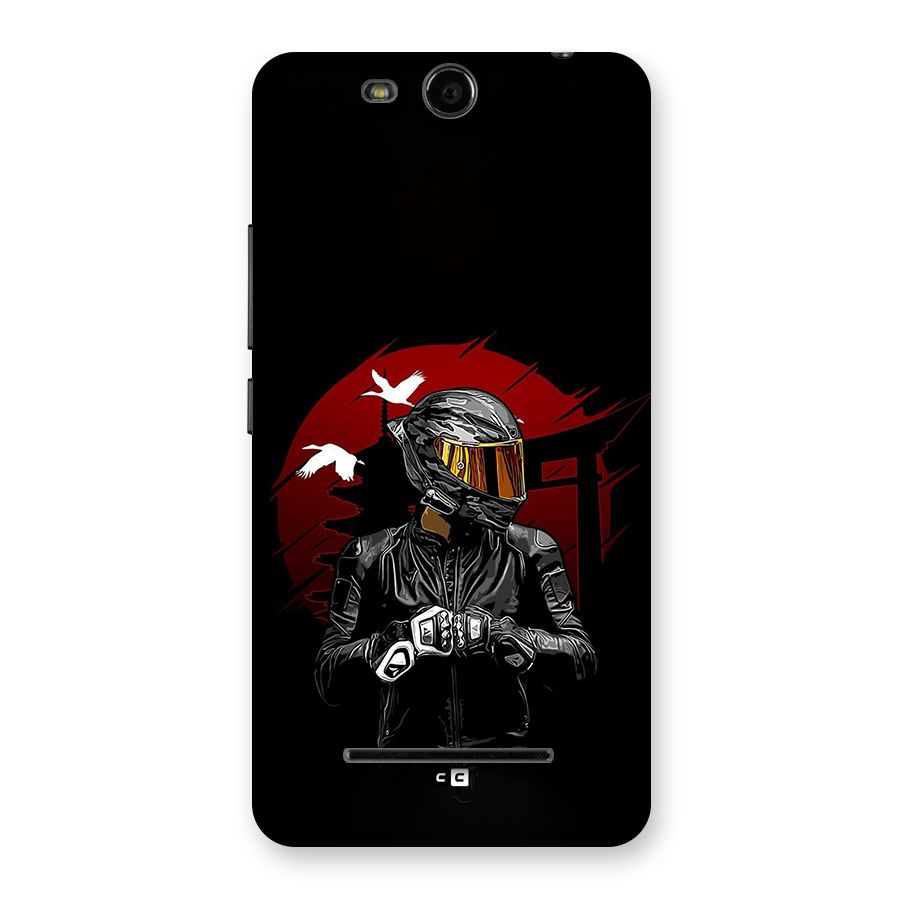 Moto Rider Ready Back Case for Canvas Juice 3 Q392