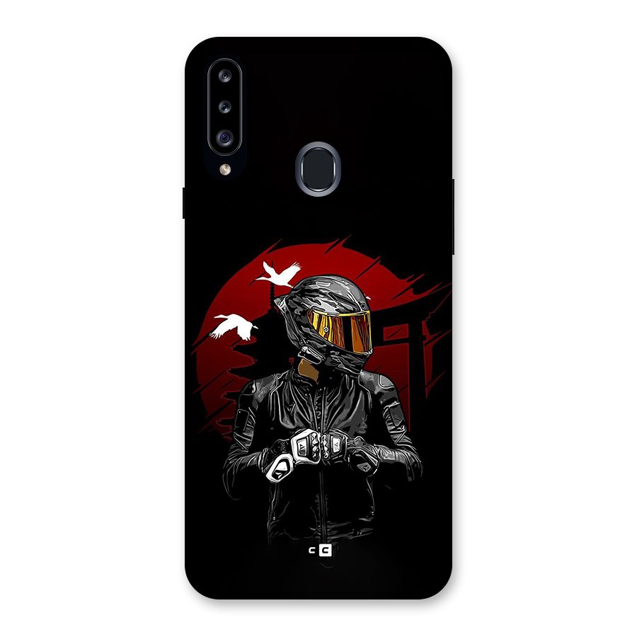 Moto Rider Ready Back Case for Galaxy A20s