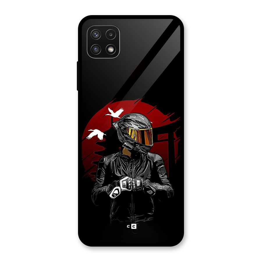 Moto Rider Ready Glass Back Case for Galaxy A22 5G