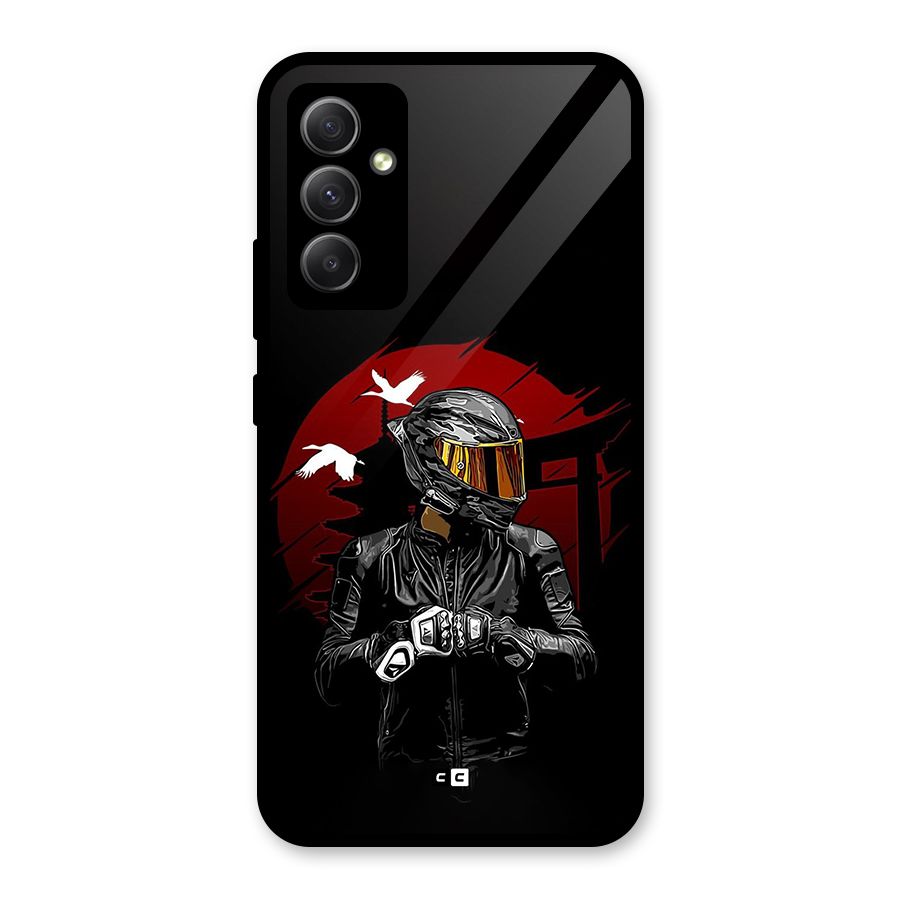 Moto Rider Ready Glass Back Case for Galaxy A34