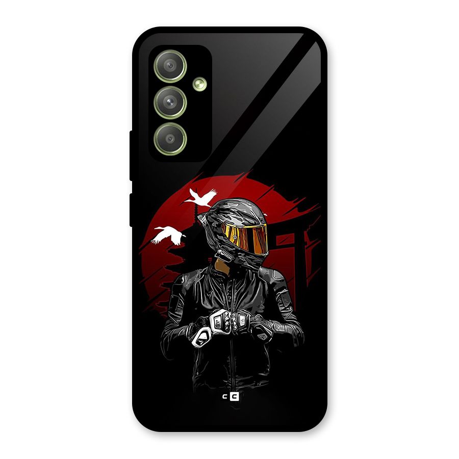 Moto Rider Ready Glass Back Case for Galaxy A54