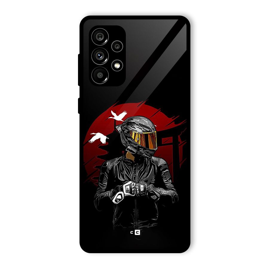 Moto Rider Ready Glass Back Case for Galaxy A73 5G