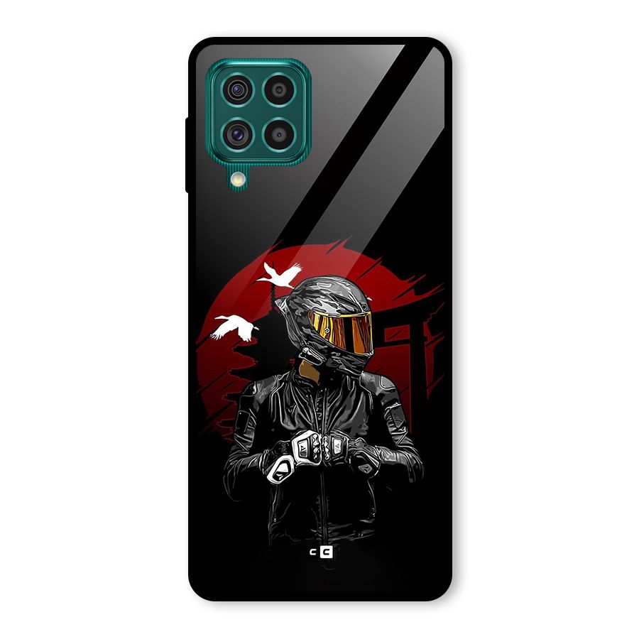 Moto Rider Ready Glass Back Case for Galaxy F62
