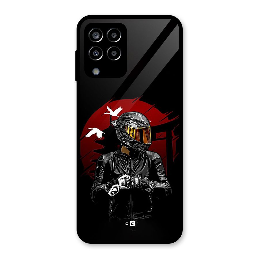 Moto Rider Ready Glass Back Case for Galaxy M33