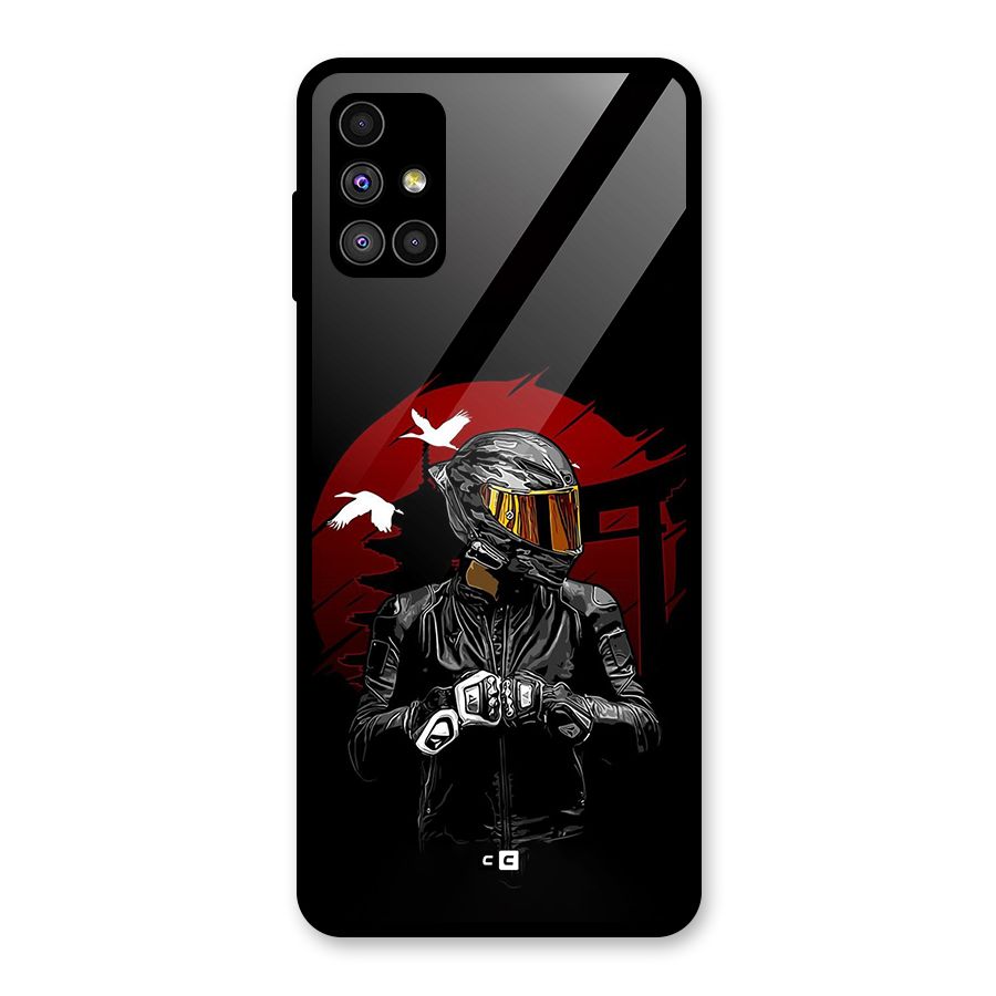Moto Rider Ready Glass Back Case for Galaxy M51