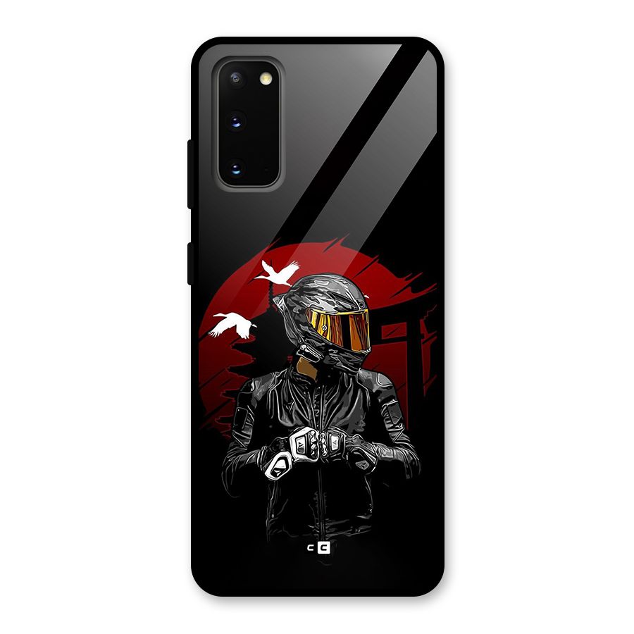Moto Rider Ready Glass Back Case for Galaxy S20