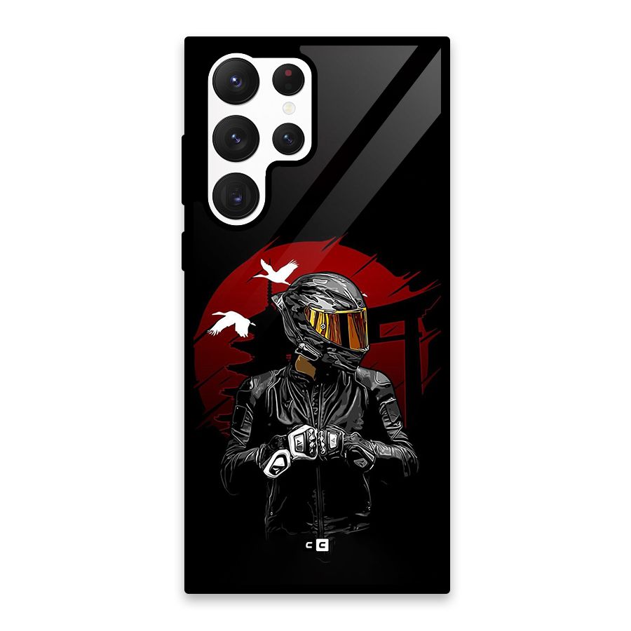 Moto Rider Ready Glass Back Case for Galaxy S22 Ultra 5G