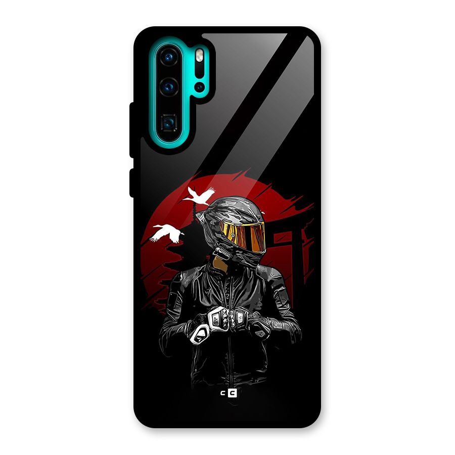 Moto Rider Ready Glass Back Case for Huawei P30 Pro