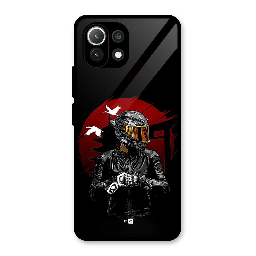 Moto Rider Ready Glass Back Case for Mi 11 Lite NE 5G