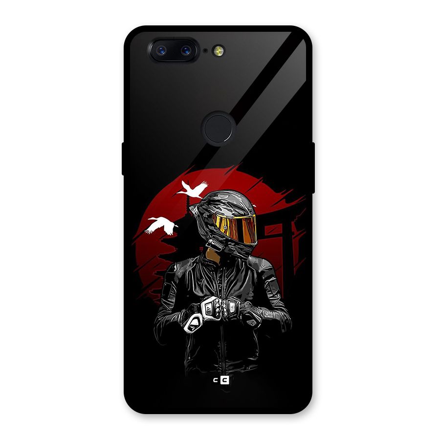Moto Rider Ready Glass Back Case for OnePlus 5T