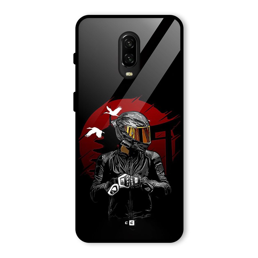 Moto Rider Ready Glass Back Case for OnePlus 6T