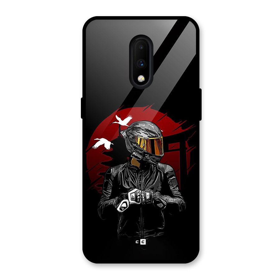Moto Rider Ready Glass Back Case for OnePlus 7