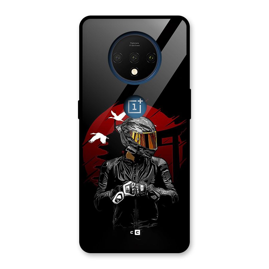 Moto Rider Ready Glass Back Case for OnePlus 7T