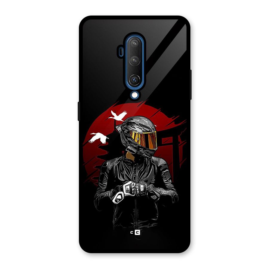 Moto Rider Ready Glass Back Case for OnePlus 7T Pro