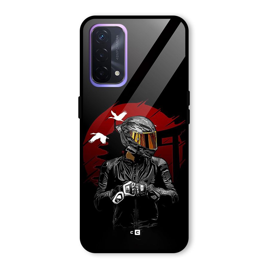 Moto Rider Ready Glass Back Case for Oppo A74 5G