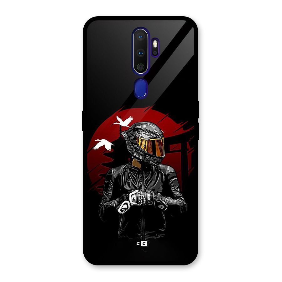 Moto Rider Ready Glass Back Case for Oppo A9 (2020)