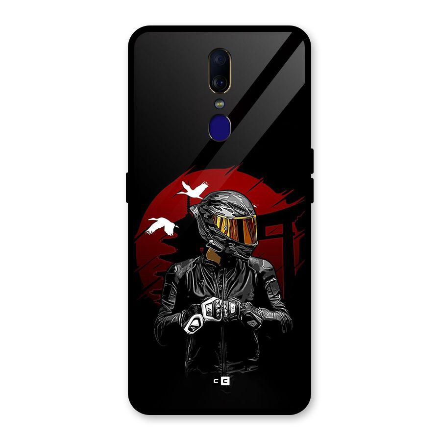 Moto Rider Ready Glass Back Case for Oppo F11