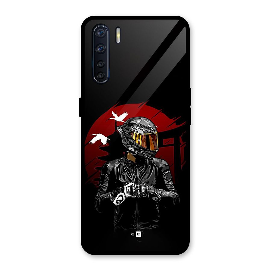 Moto Rider Ready Glass Back Case for Oppo F15