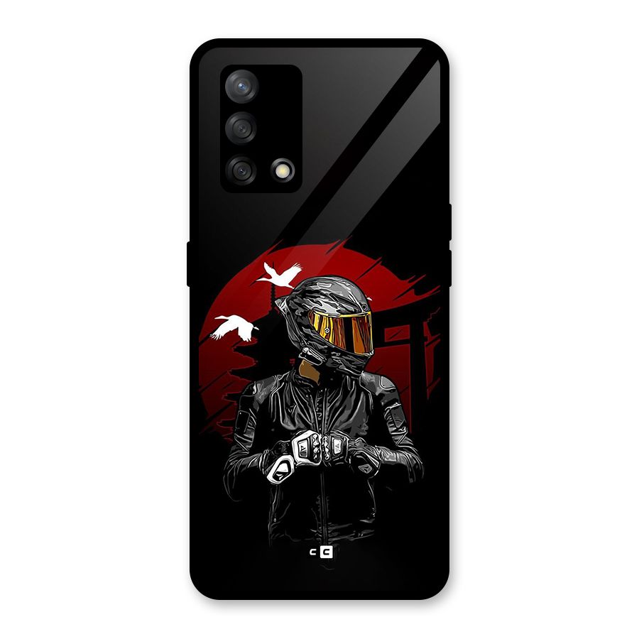 Moto Rider Ready Glass Back Case for Oppo F19