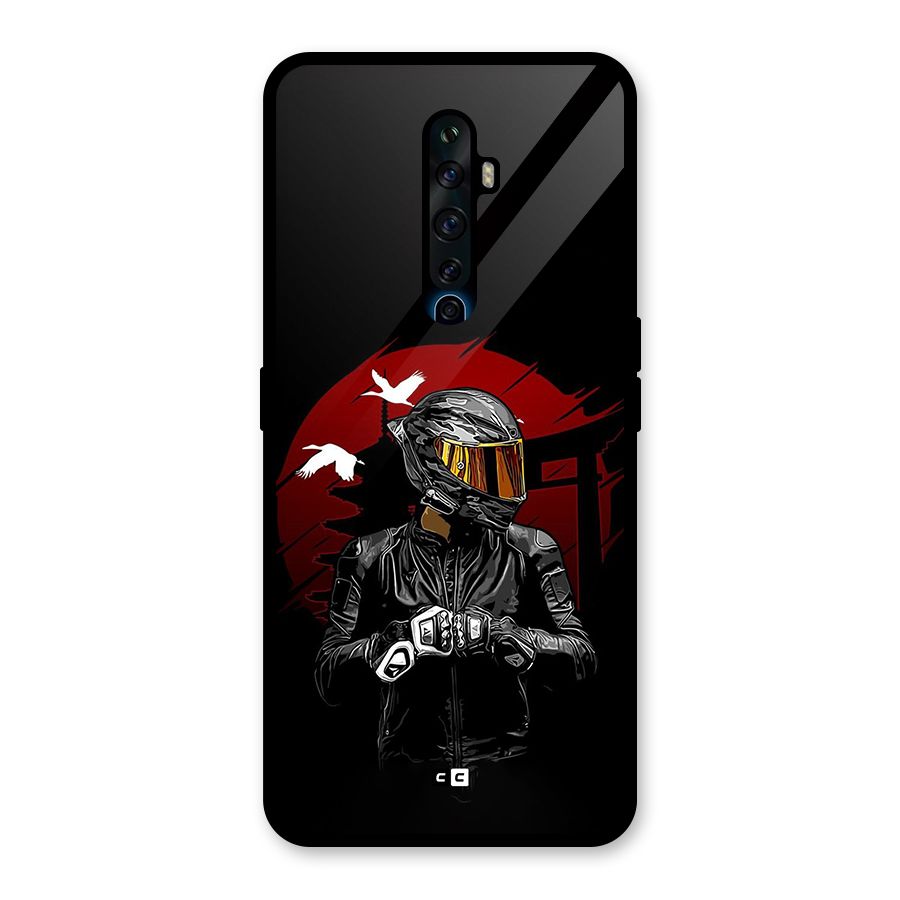 Moto Rider Ready Glass Back Case for Oppo Reno2 F