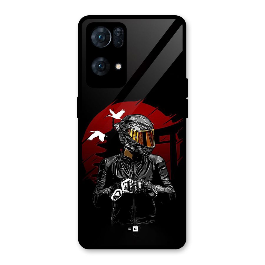 Moto Rider Ready Glass Back Case for Oppo Reno7 Pro 5G