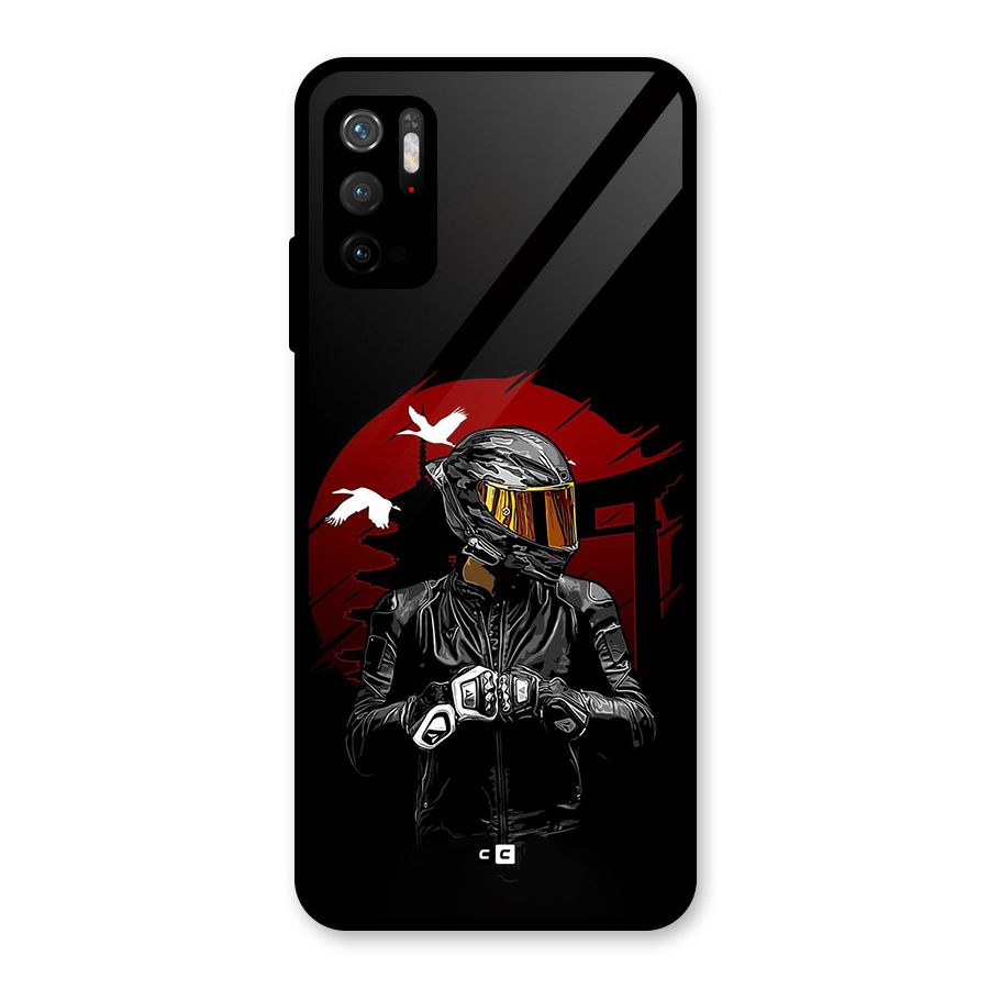 Moto Rider Ready Glass Back Case for Poco M3 Pro 5G