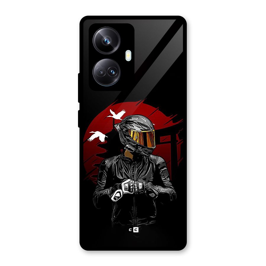 Moto Rider Ready Glass Back Case for Realme 10 Pro Plus