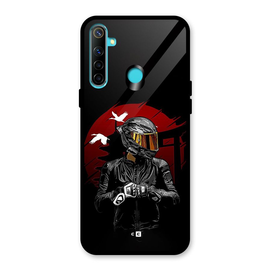 Moto Rider Ready Glass Back Case for Realme 5