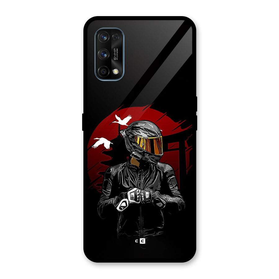 Moto Rider Ready Glass Back Case for Realme 7 Pro