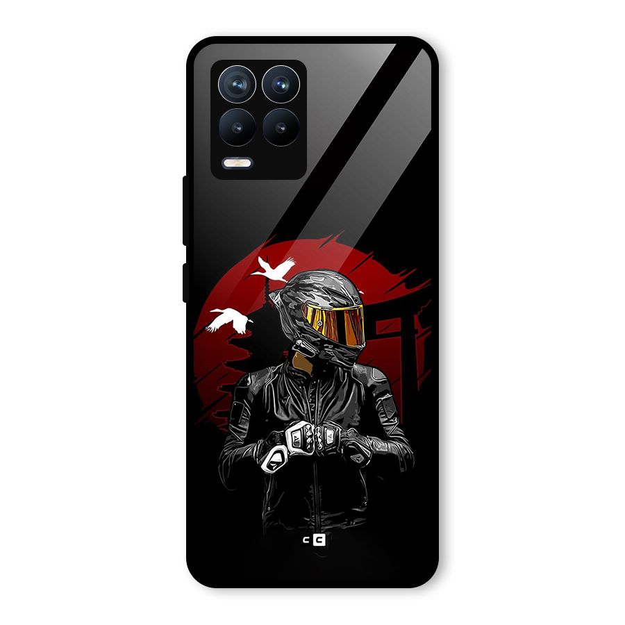 Moto Rider Ready Glass Back Case for Realme 8