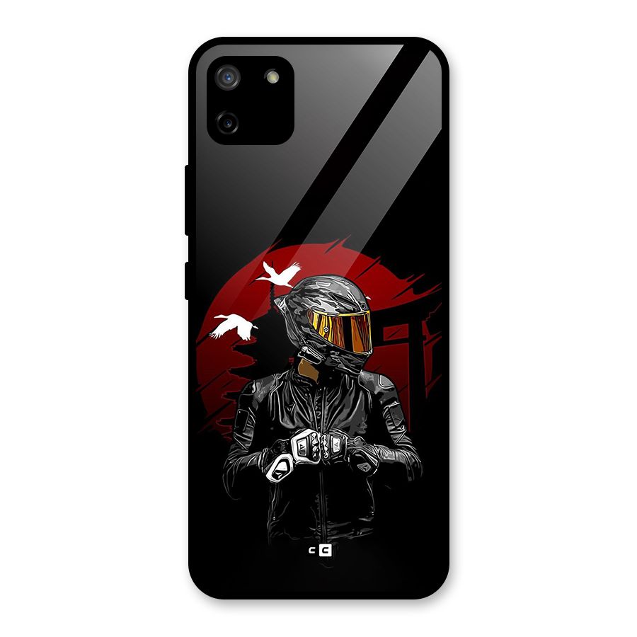 Moto Rider Ready Glass Back Case for Realme C11