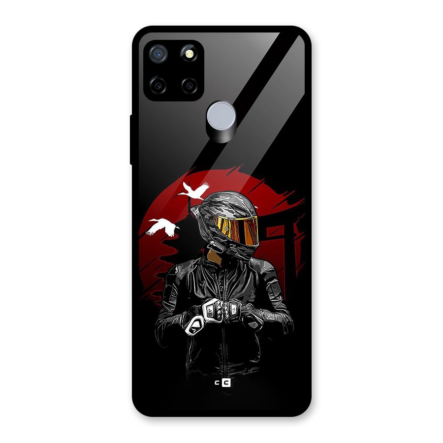 Moto Rider Ready Glass Back Case for Realme C15