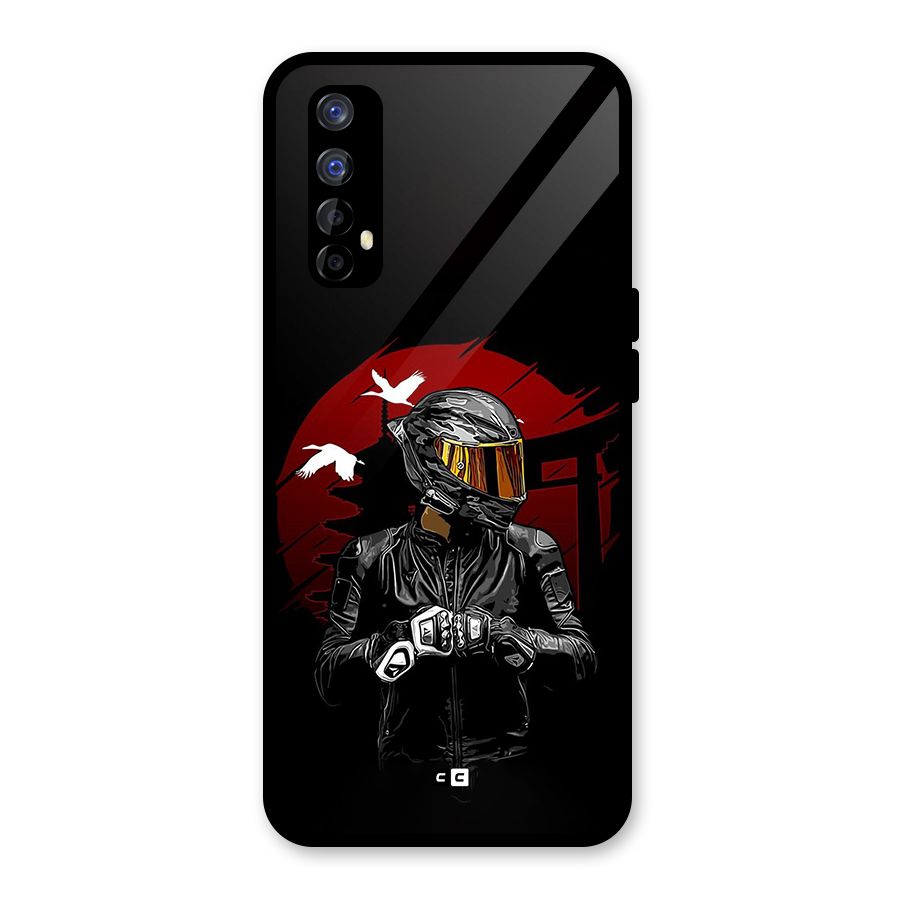 Moto Rider Ready Glass Back Case for Realme Narzo 20 Pro