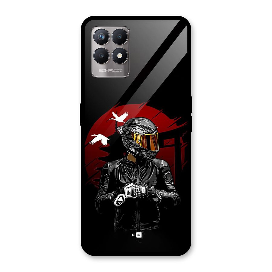 Moto Rider Ready Glass Back Case for Realme Narzo 50