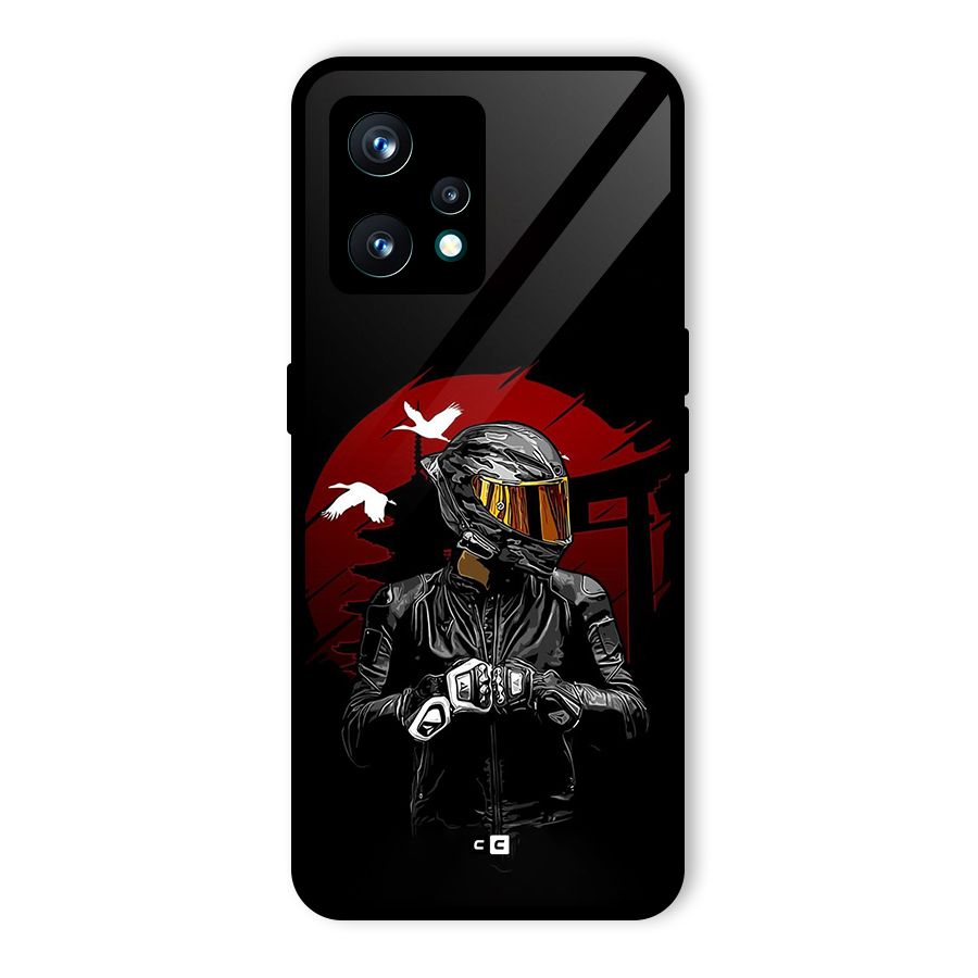 Moto Rider Ready Glass Back Case for Realme Narzo 50 Pro