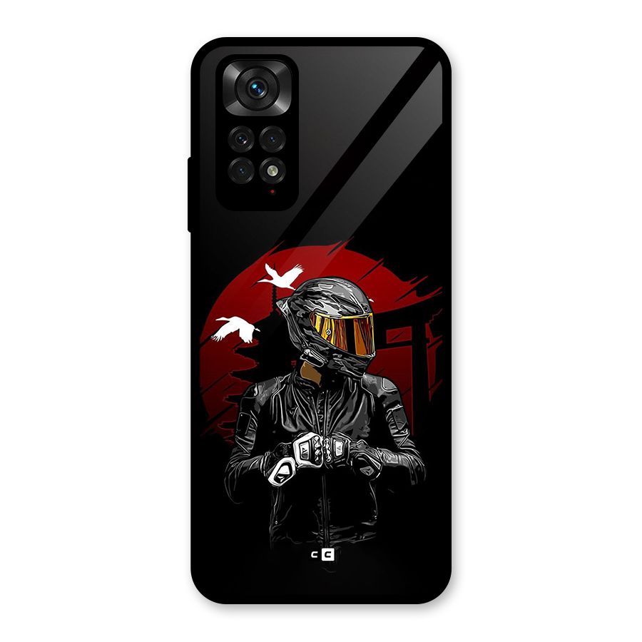 Moto Rider Ready Glass Back Case for Redmi Note 11S