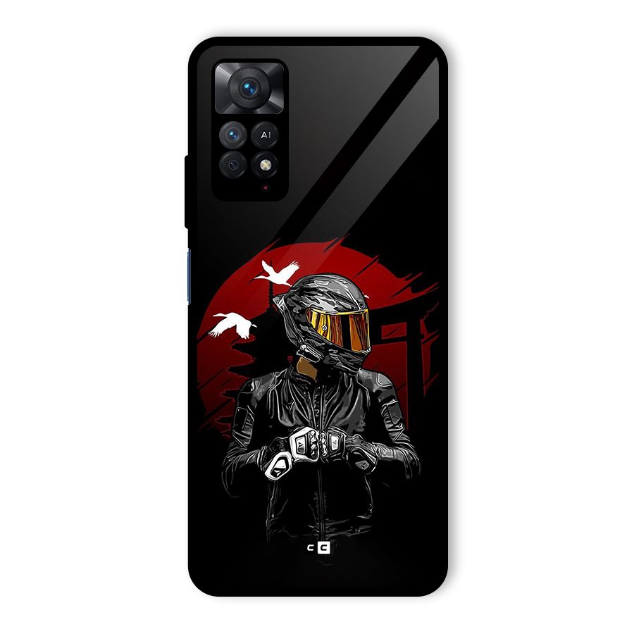 Moto Rider Ready Glass Back Case for Redmi Note 11 Pro