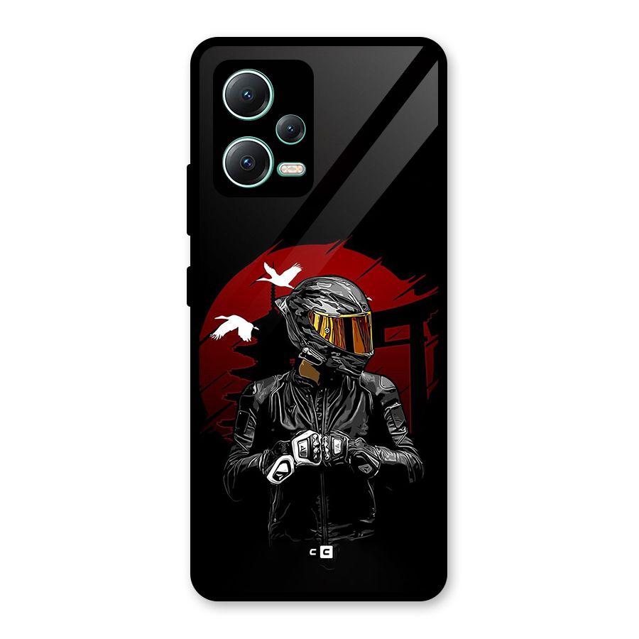 Moto Rider Ready Glass Back Case for Redmi Note 12 5G