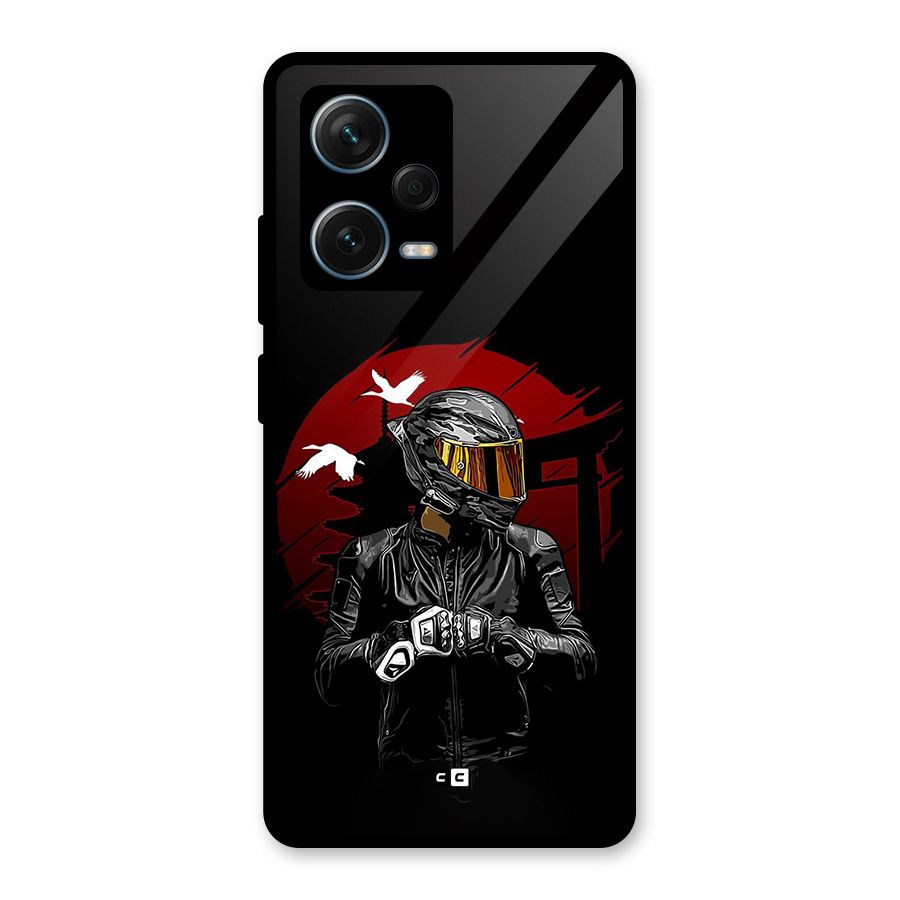 Moto Rider Ready Glass Back Case for Redmi Note 12 Pro Plus 5G