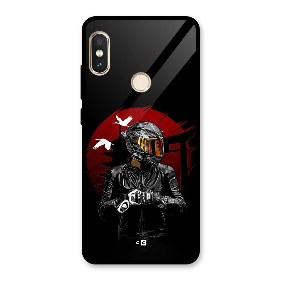 Moto Rider Ready Glass Back Case for Redmi Note 5 Pro