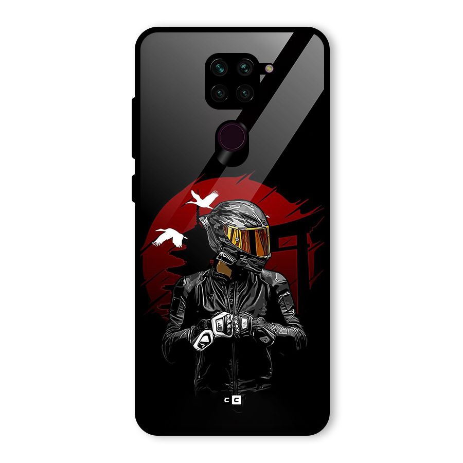 Moto Rider Ready Glass Back Case for Redmi Note 9